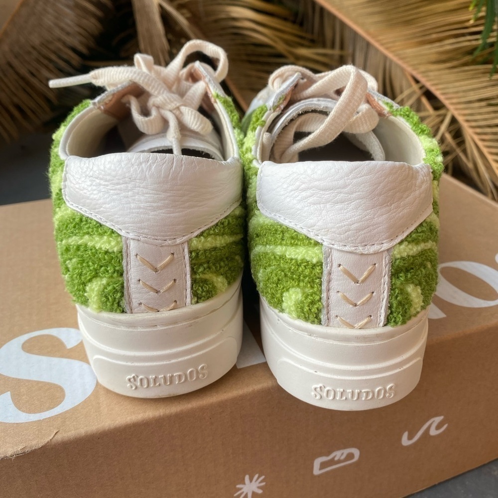 SOLUDOS NWT Ibiza Platform Psychedelic Spiral Green Sneaker in Women’s size 8.5 - Picture 5 of 12